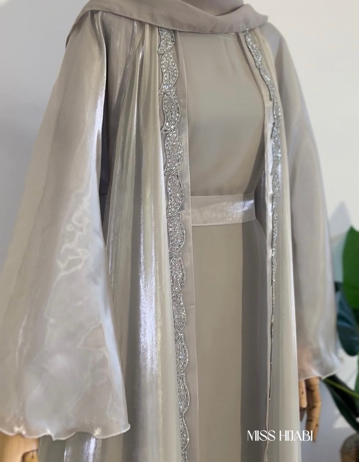 Luxury Organza Abaya- MH114