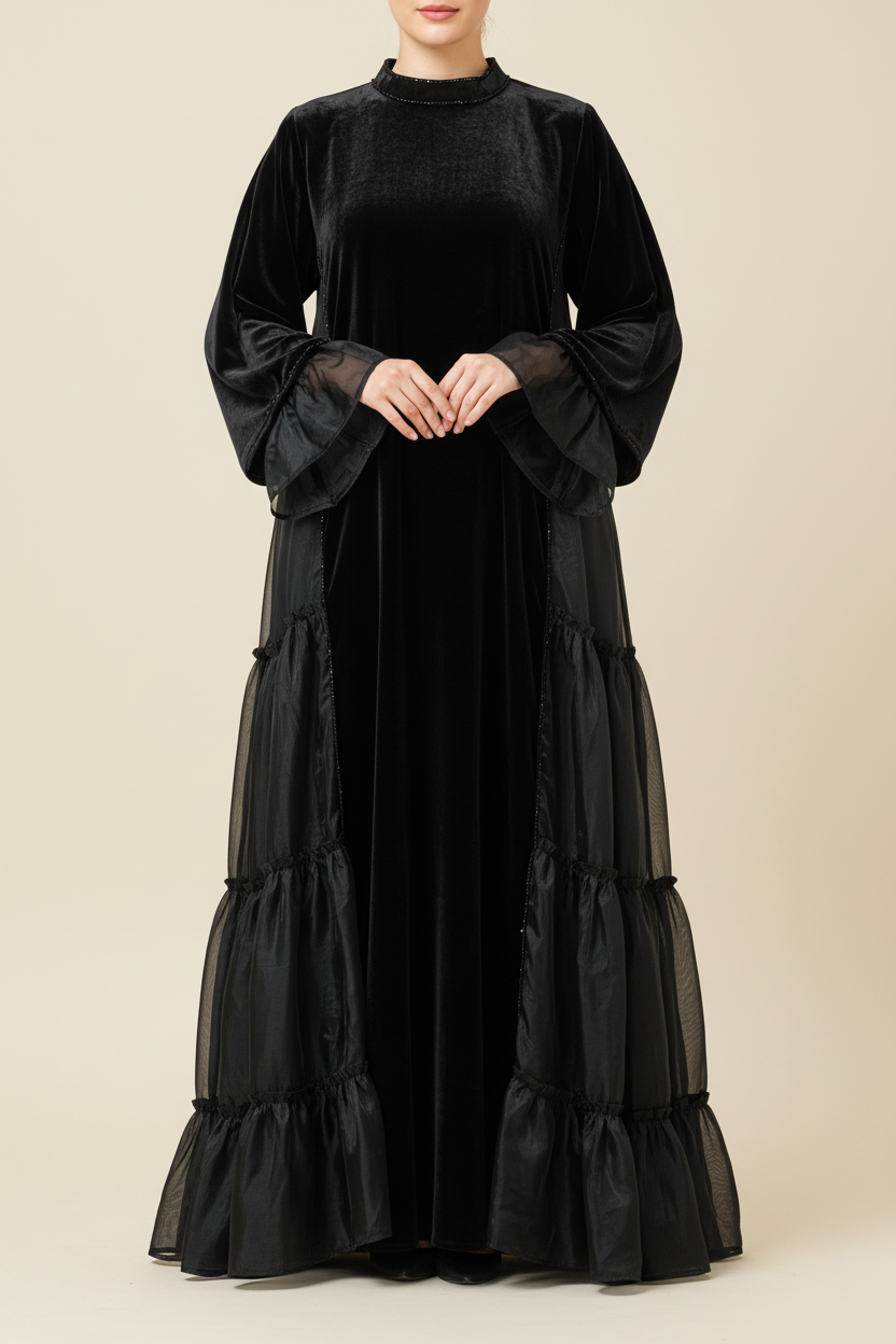Velvet Abaya Miss hijabi Luxury -MH115